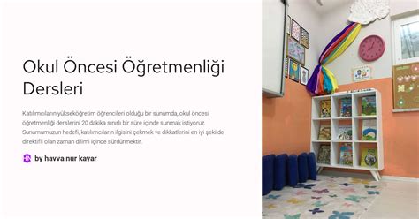 Erzincan üniversitesi okul öncesi öğretmenliği dersleri